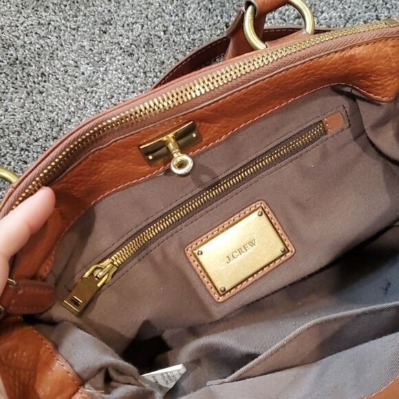 J.Crew Brompton Mini Hobo brown leather bag Style#63020 - Picture 9 of 16